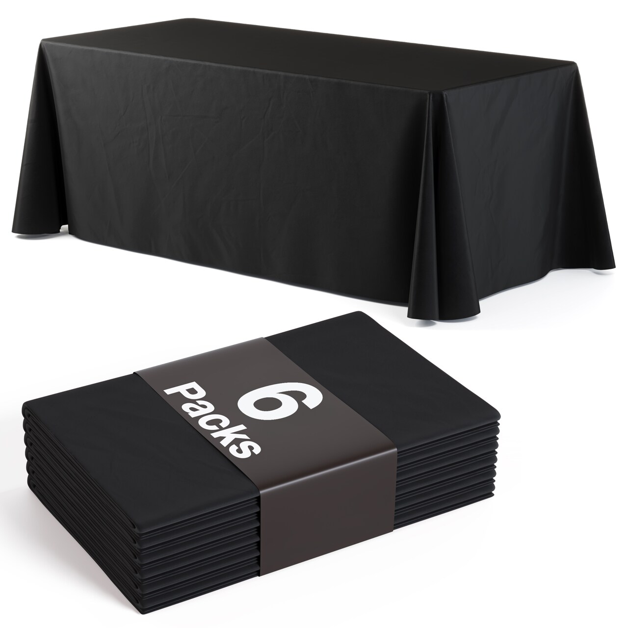 Bulk Pack Plastic Table Cloth - 70"x 120 Inch Rectangle Disposable Tablecloth for Parties - Rectangle Tablecloth - Disposable Table Cloths for Parties-Exquisite Party Solids